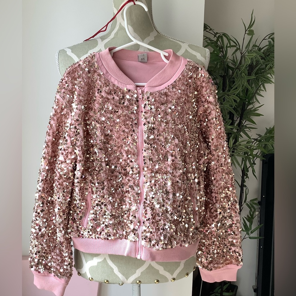 Tu Sequin Pink Kids Jacket